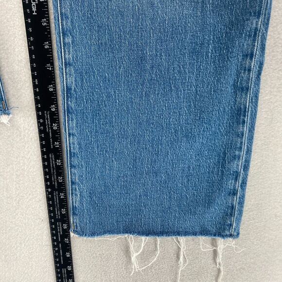 J.Crew High Rise Cropped Kick Out Jeans 1996 Semi Stretch Women's 29 Blue Denim - Picture 11 of 15